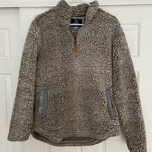 Simply Southern grey fuzzy quarter zip